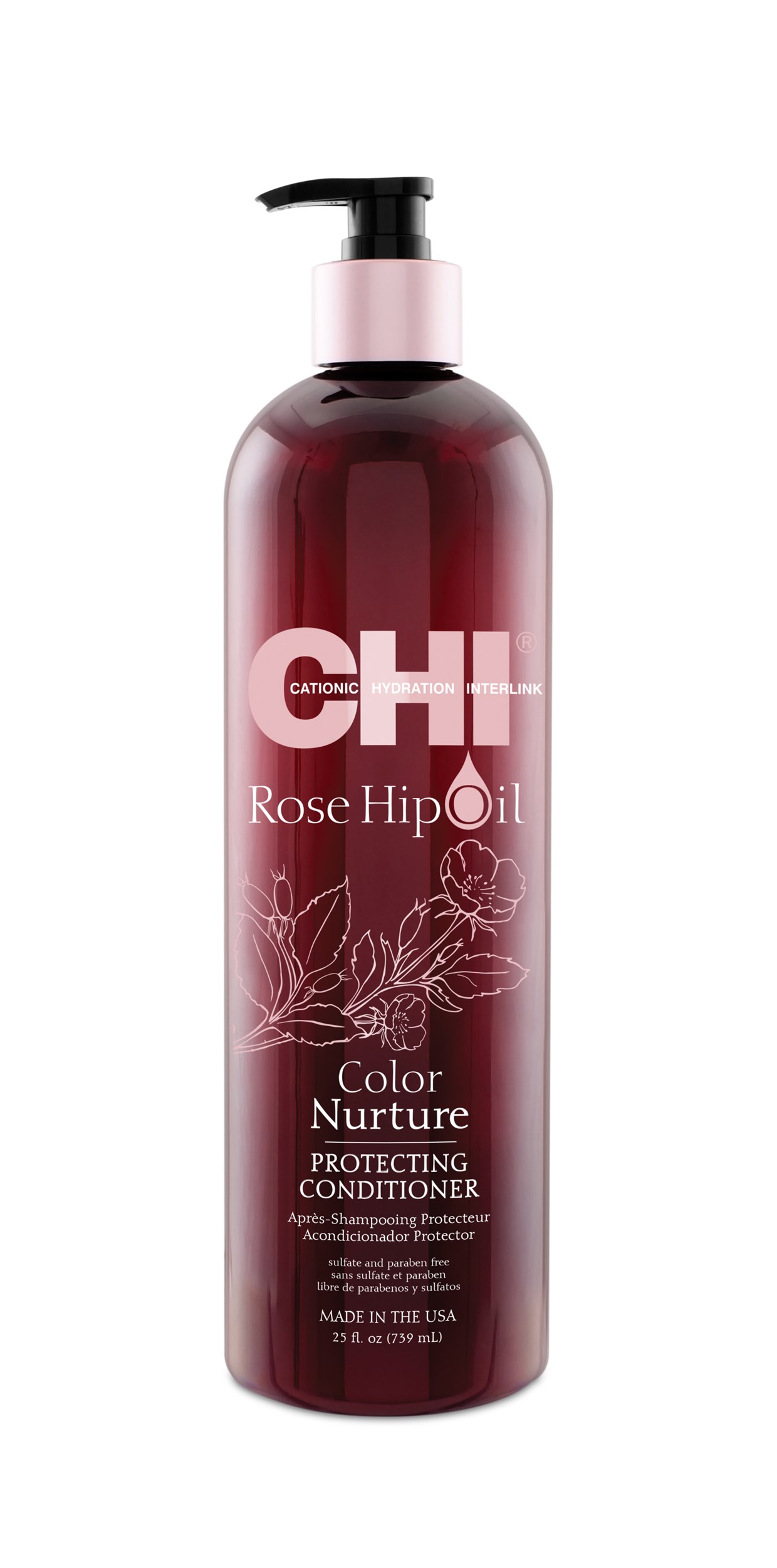 Chi rosehip oil кондиционер с маслом дикой розы поддержание цвета 739 мл