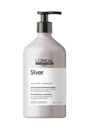 Loreal silver шампунь для нейтрализации желтизны осветленных и седых волос 750 мл БС*