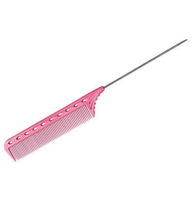 _ YS Park расчёска с металлическим хвостиком розовая ys-102 pink Х