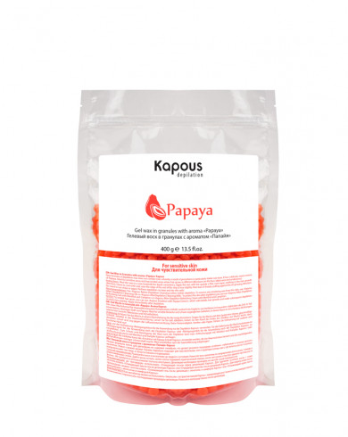 Kapous гелевый воск в гранулах с ароматом папайя 400 гр