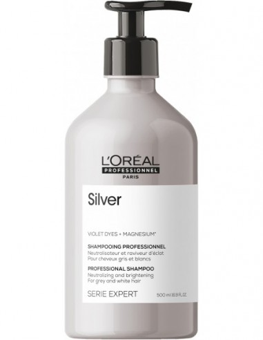 Loreal silver шампунь для нейтрализации желтизны осветленных и седых волос 500 мл БС