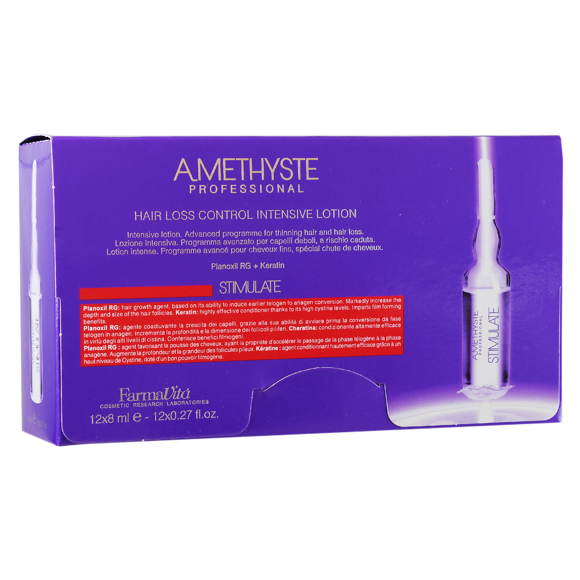 Farmavita amethyste stimulate лосьон против выпадения волос 12х8 мл
