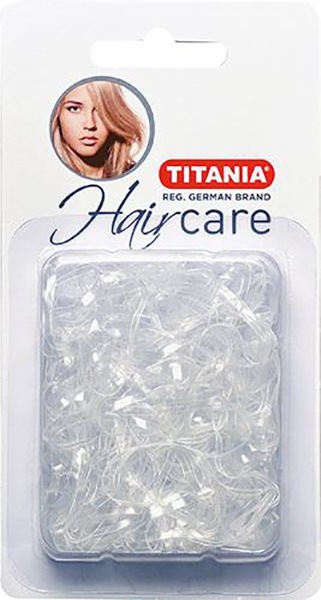 _ Titania резинки силиконовые для причесок 150 шт. в упаковке белые (Х)