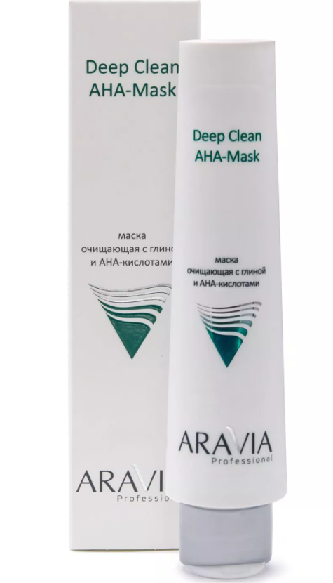 Aravia маска очищающая с глиной и aha-кислотами для лица 100 мл (р)