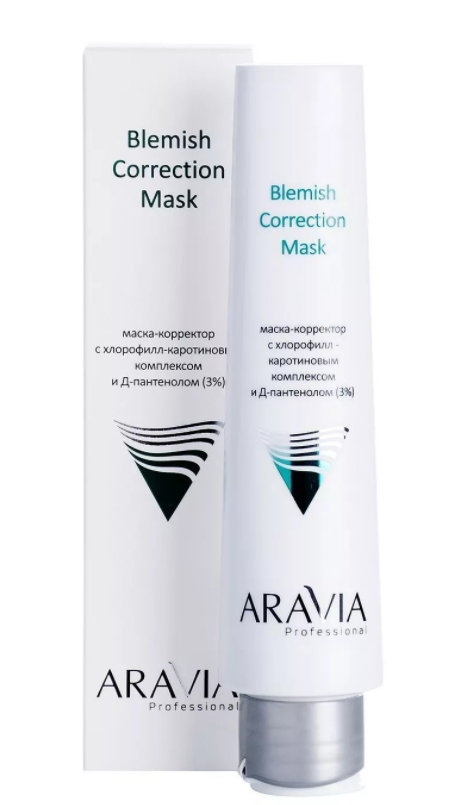 Aravia маска-корректор против несовершенств с хлорофилл-каротиновым комплексом и д-пантенолом 100 мл (р)