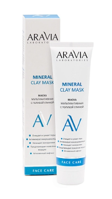 Aravia laboratories маска мультиактивная с голубой глиной 100 мл (р)