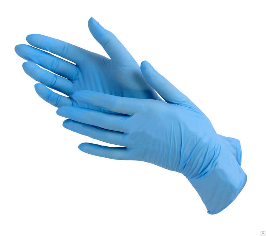      Перчатки нитриловые р-р S голубые