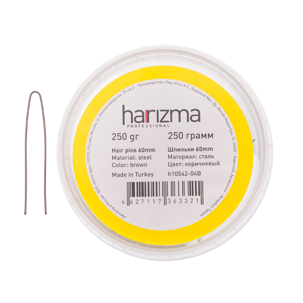 _ Harizma шпильки 60 мм прямые 250 гр коричневые (Х)