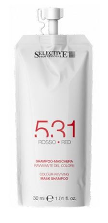 Selective 531 шампунь-маска для возобновления цвета волос красный 30мл