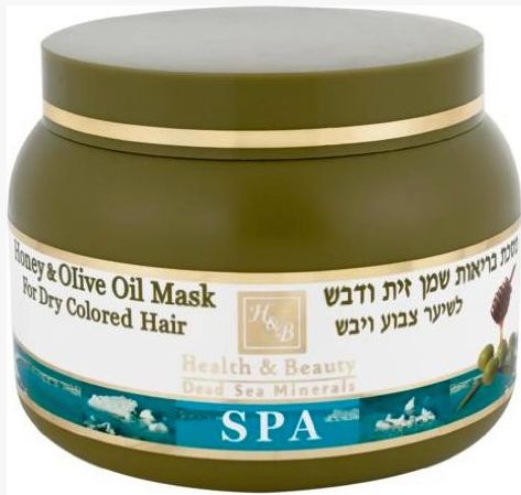 H&b 301 маска с добавлением оливкового масла и меда для окрашенных и сухих волос 250мл