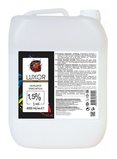 Luxor professional color активатор для окрашивания волос 1,5% 4000мл