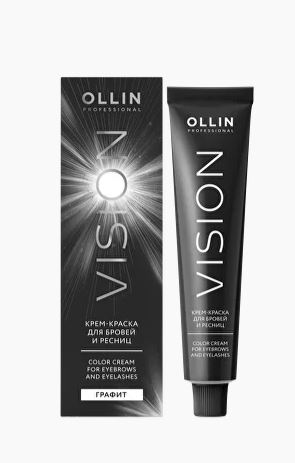 Ollin vision крем-краска для бровей и ресниц графит 20мл