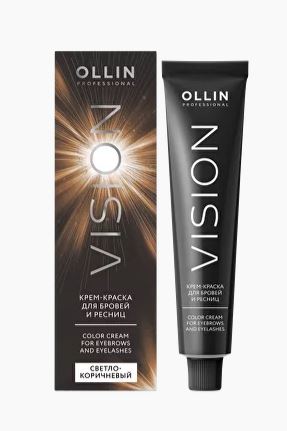 Ollin vision крем-краска для бровей и ресниц светло-коричневый 20мл