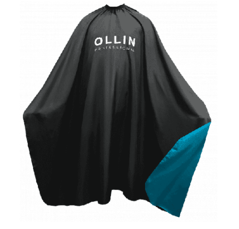 Ollin пеньюар для окрашивания на крючках чёрный 160х145 см