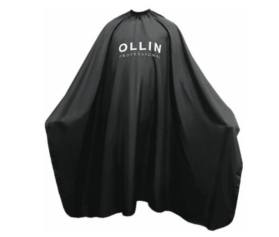 Ollin пеньюар для стрижки на крючках чёрный 160х145 см