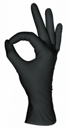 Estel перчатки нитриловые размер S черные