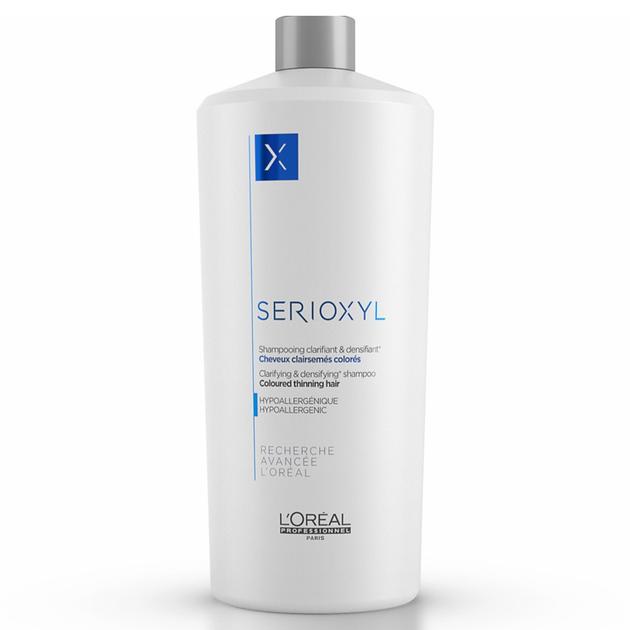Loreal serioxyl уплотняющий шампунь для окрашенных волос 1000мл БС