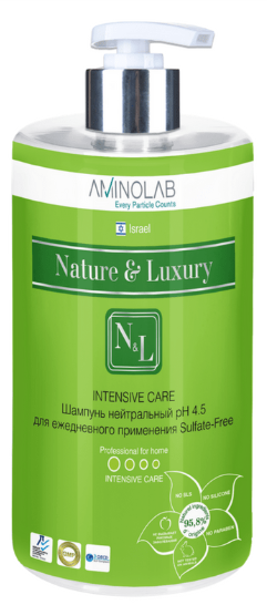Aminolab Nature&luxury 317 шампунь нейтральный ph 4,5 для ежедневного применения sulfate-free 730 мл ^
