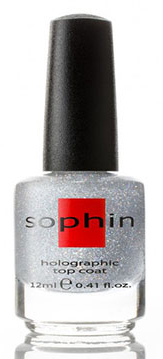 Sophin top coat holographic silver верхнее покрытие гологр.12мл