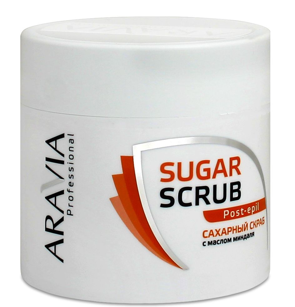 Aravia скраб сахарный для тела с маслом миндаля 300мл (р)