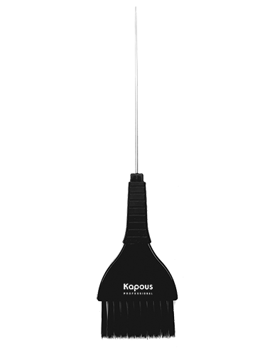 Kapous кисть прямая с металлическим хвостиком для окрашивания 252х58 мм черная