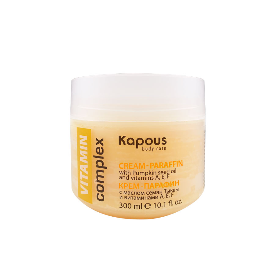 Kapous крем парафин vitamin complex с маслом семян тыквы и витаминами a e f 300мл