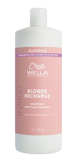 Wella Invigo blonde recharge шампунь-нейтрализатор желтизны для холодных светлых оттенков 1000мл