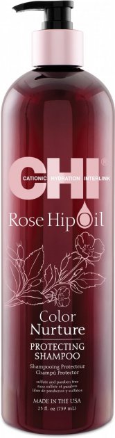 Chi rosehip oil шампунь с маслом дикой розы поддержание цвета 739 мл БС