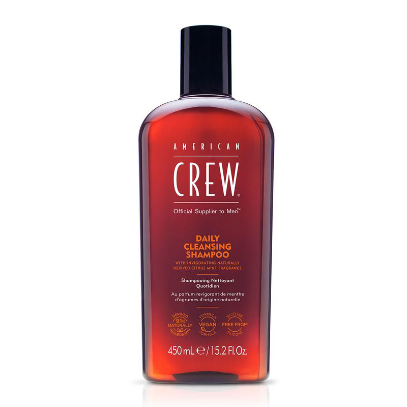 American crew daily cleansing shampoo шампунь для ухода за нормальными и жирными волосами 450мл БС