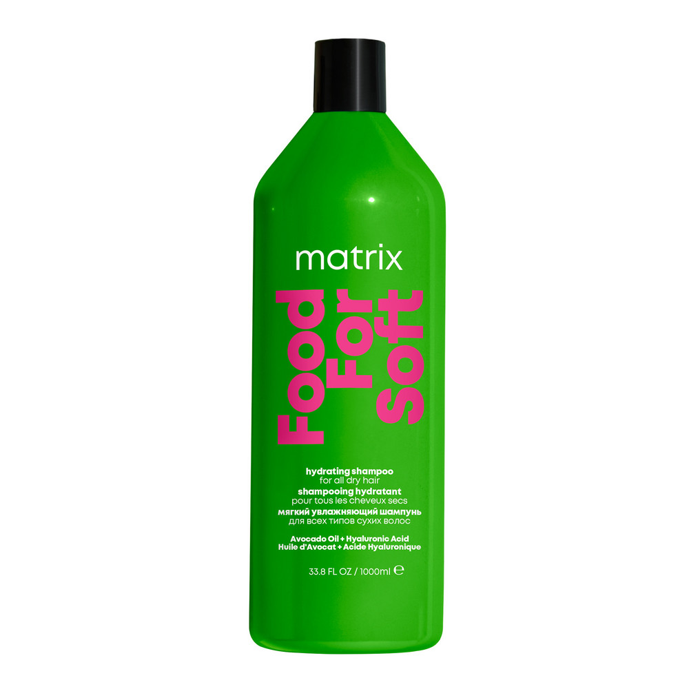 Matrix food for soft шампунь увлажняющий для сухих волос с маслом авокадо и гиалуроновой кислотой 1000мл БС
