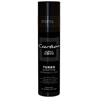 Estel alpha homme carbon turbo шампунь для волос и тела 250 мл