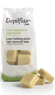 Depilflax воск горячий в брикетах с маслом кокоса (слоновая кость) 1 кг (а)