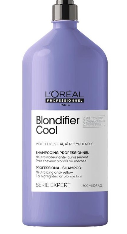 Loreal blondifier cool шампунь для нейтрализации нежелательной желтизны волос 1500 мл БС