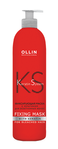Ollin keratine system фиксирующая маска с кератином для осветлённых волос 500мл