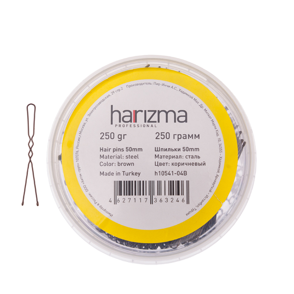 _ Harizma шпильки 50 мм волна 250 гр коричневые (Х)