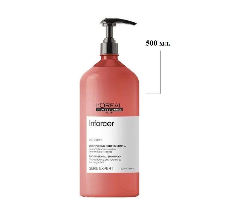 Loreal inforcer шампунь для волос укрепляющий 500мл БС