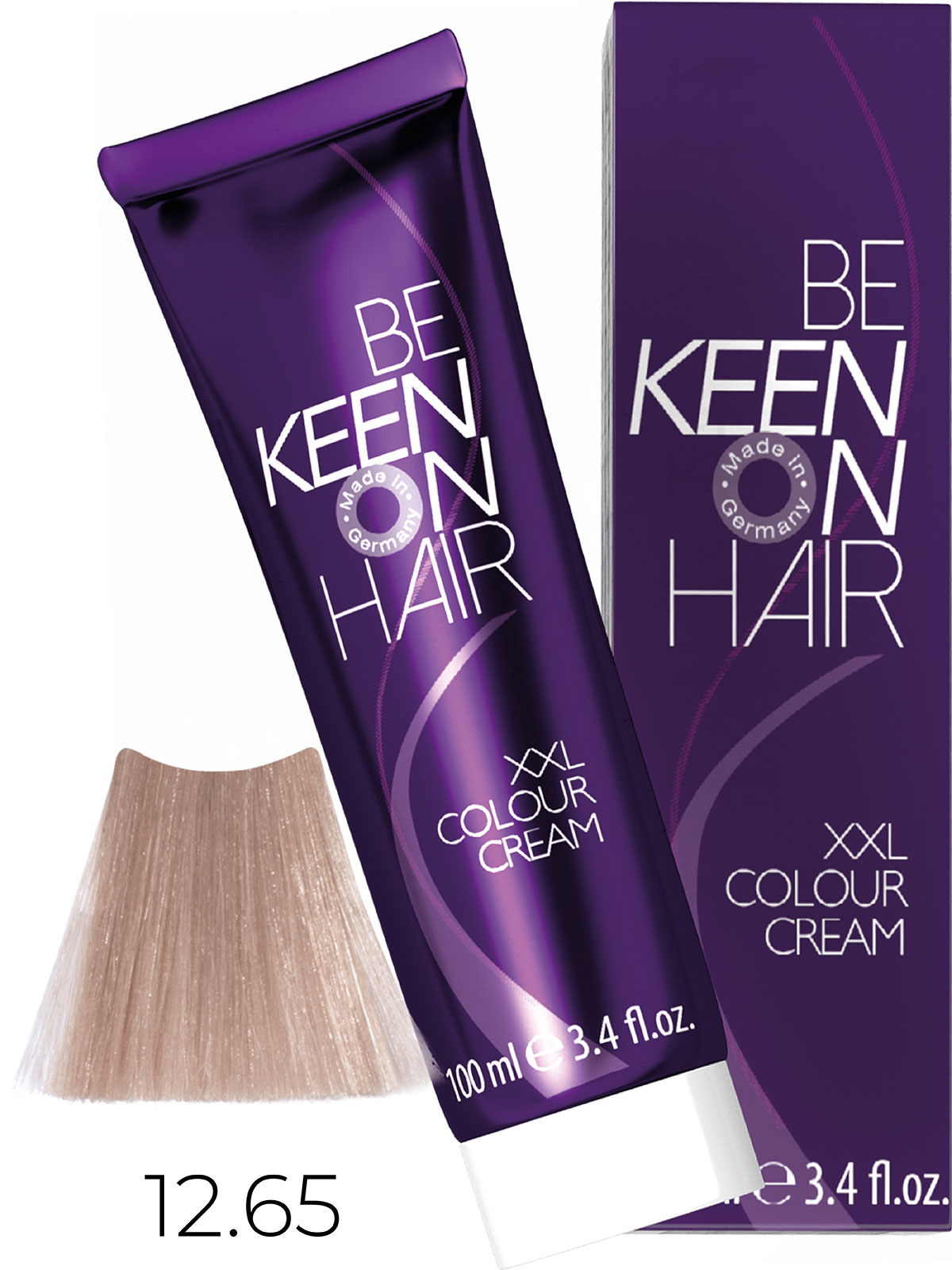 Keen крем краска colour cream xxl 12.65 платиновый фиолетово красный блондин 100 мл БС