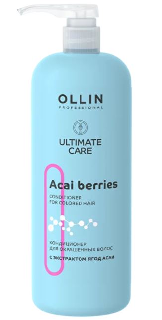 Ollin ultimate care кондиционер для окрашенных волос с экстрактом ягод асаи 1000мл