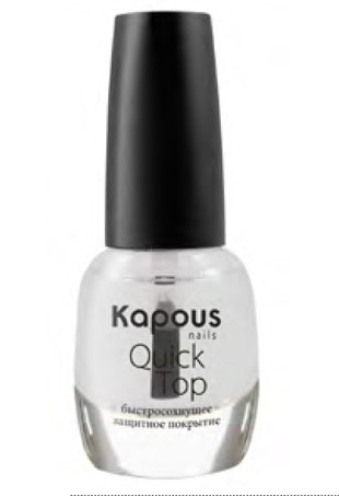 Kapous nail защитное покрытие с эффектом сушки quick top 12мл