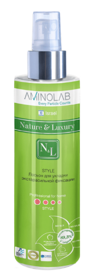 Aminolab Nature&luxury 333 лосьон для укладки экстрасильной фиксации 250 мл 
