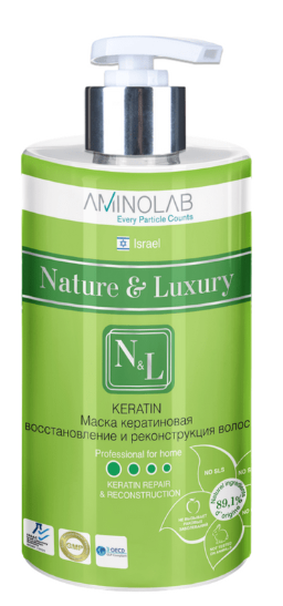 Aminolab Nature&luxury 306 маска кератиновая восстановление и реконструкция волос 460 мл ^