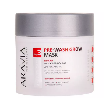 Aravia маска разогревающая для роста волос pre-wash grow mask 300 мл (р)