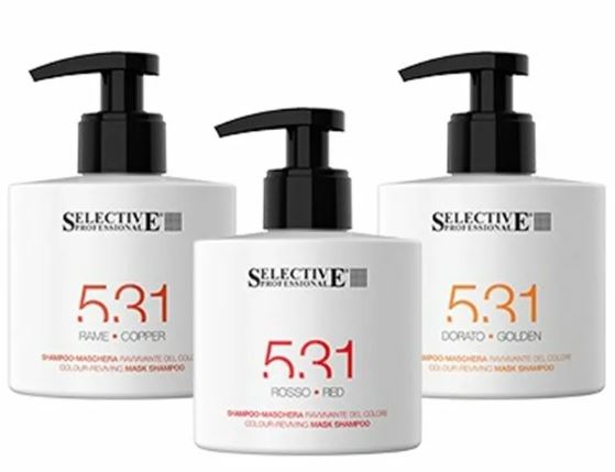 Selective 531 набор шампунь-маска для возобновления цвета волос золотистый 3х275мл