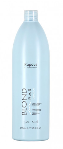Kapous кремообразная окислительная эмульсия blond bar с экстрактом жемчуга 1,5% 1000 мл