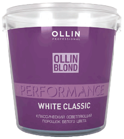 Ollin performance осветляющий порошок белого цвета 500г