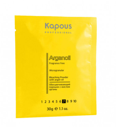 Kapous arganoil обесцвечивающий порошок с маслом арганы 30гр