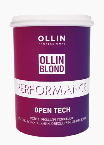 Ollin blond performance осветляющий порошок для открытых техник обесцвечивания волос 500 г