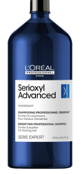 Loreal serioxyl advanced шампунь для очищения и уплотнения волос 1500 мл БС