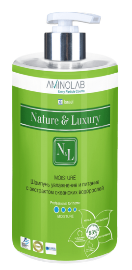 Aminolab Nature&luxury 312 шампунь увлажнение и питание c экстрактом океанских водорослей 730 мл ^