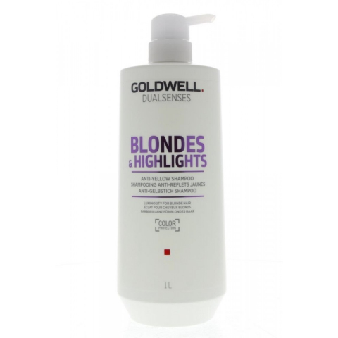 Gоldwell dualsenses blondes highlights шампунь против желтизны 1000 мл (д)
